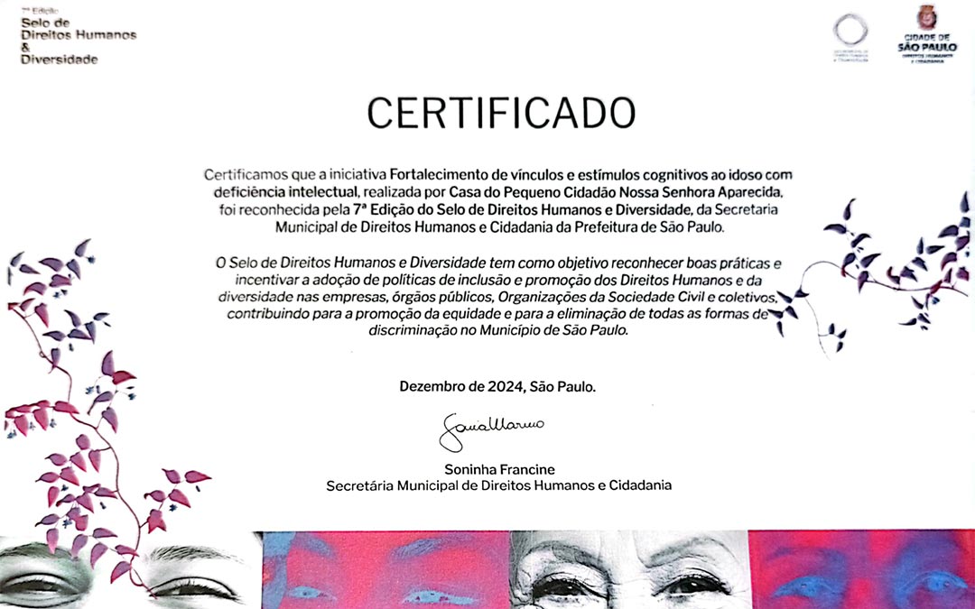 A unidade do NAISPD foi premiada pelo projeto “Fortalecimentode vínculos e estímulos cognitivos ao idoso comdefi ciência intelectual”, que oferece suporteespecializado para o fortalecimento de vínculosafetivos e cognitivos de idosos com defi ciência,promovendo sua autonomia e bem-estar.