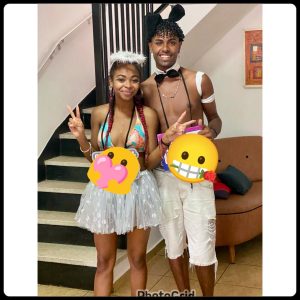 Isabella e o amigo Wallan (festa a fantasia)